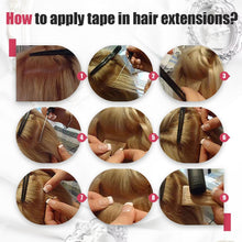 Load image into Gallery viewer, Moresoo Tape in Hair Extensions Human Hair Blonde Highlighted Tape in Extensions Light Brown Mixed with Blonde Hair Extensions Real Human Hair Tape in Remy Extensions 16 Inch #P9A/60 20pcs 50g