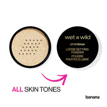 Load image into Gallery viewer, wet n wild Photo Focus Loose Baking Setting Powder, Highlighter Makeup, Suitable for All Skin Tones, Banana