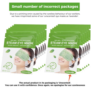 16 Packs Steam Eye Masks for Dry Eyes SPA Warm Eye Mask