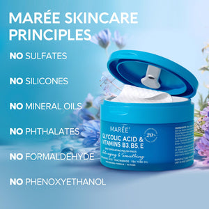 MAREE Facial Polish - Glycolic Acid Peel Pads For Face With Tea Tree Oil