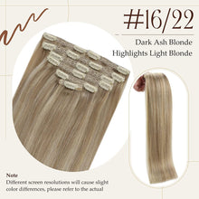 Cargar imagen en el visor de la galería, Sunny Clip in Hair Extensions Blonde Clip in Extensions Real Human Hair Blonde