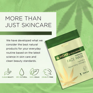 AZURE Hemp Oil & Hyaluronic Acid Nourishing Facial Sheet Mask