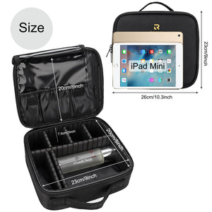 Relavel Travel Makeup Train Case Makeup Cosmetic Case Organizer