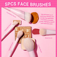 Cargar imagen en el visor de la galería, Jessup Pink Makeup Brushes Set 14Pcs Make up Brushes Premium Vegan Foundation Concealer Blush Eyeshadow Eyeliner Powder Highlighter Blending Face Brush Set, T495