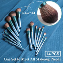 Load image into Gallery viewer, BS-MALL Makeup Brush Set 14Pcs Premium Synthetic Professional Makeup Brushes