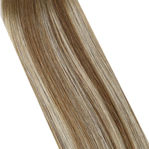 Sunny Balayage U Tip Human Hair Extensions Blonde Medium Brown to Platinum Blonde