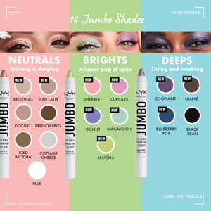 NYX PROFESSIONAL MAKEUP Jumbo Eye Pencil, Blendable Eyeshadow Stick & Eyeliner Pencil - Milk