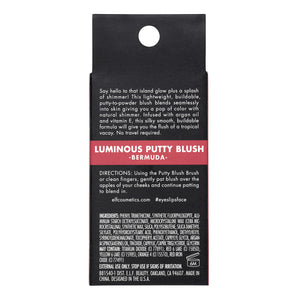 e.l.f. Luminous Putty Blush, Putty-to-Powder, Buildable Blush With A Subtle Shimmer Finish, Highly Pigmented & Creamy, Vegan & Cruelty-Free, Bermuda