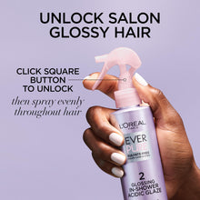 Load image into Gallery viewer, L&#39;Oreal Paris Sulfate Free Glossing In Shower Acidic Glaze, Intensifies Hair Shine &amp; Smoothness, Argan Oil Infused Vegan Hair Care, EverPure, 6.7 Oz