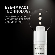 Load image into Gallery viewer, Filorga Optim-Eyes Eye Cream, Revitalizing 3-in-1 Skin Treatment for Rapid Reduction of Dark Circles, Wrinkles &amp; Puffiness Around the Eyes, 0.5 fl. oz.