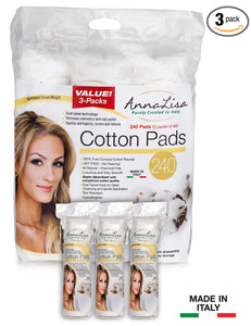 AnnaLisa 100% Pure Combed Cotton Rounds 3 Packs